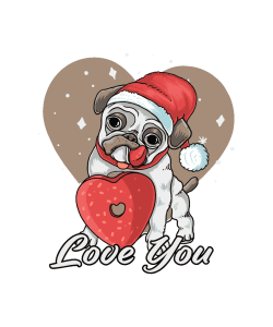 Pug enamorado